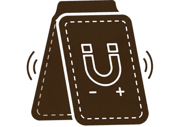 Illustration of a magnetic strip on a white background